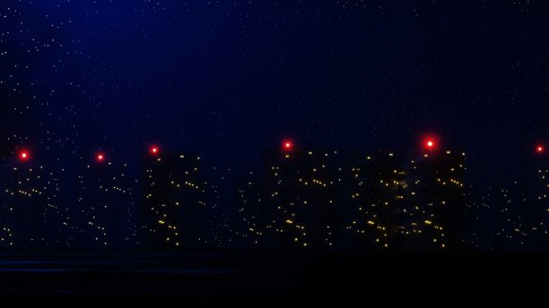 3d渲染的赛博朋克夜城景观概念。灯光在黑暗的场景中发光。晚上的生活。5g技术网络。超越世代和未来的科幻首都和建筑场景。图片下载