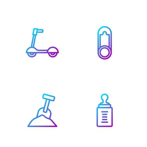 用沙子和铲子把婴儿奶瓶沙盒装好图片下载