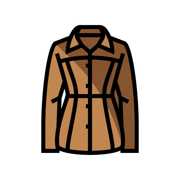 汽车外套外套女性颜色图标矢量插图图片下载