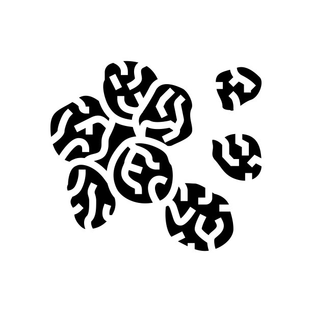 樱桃干果雕文图标矢量插图图片下载