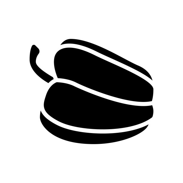 黄色辣椒食物图标矢量插图图片下载