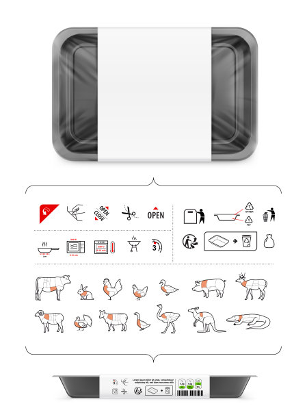黑色托盘容器模型与图标设置。图片下载