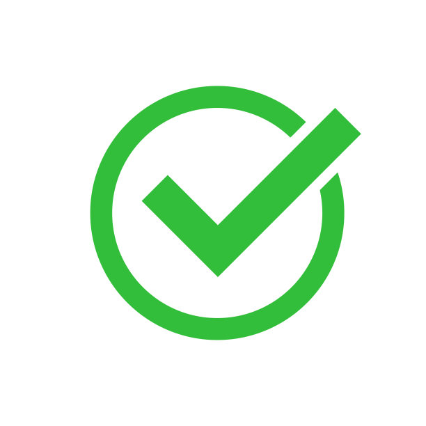 勾选标记图标矢量设计模板在白色背景图片下载