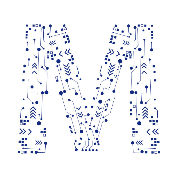 科技矢量字体设计独特。图片下载
