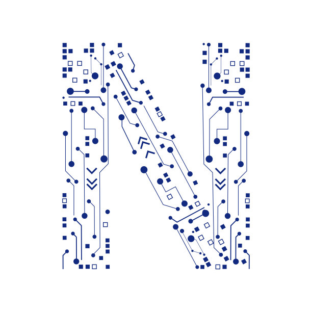科技矢量字体设计独特。图片下载