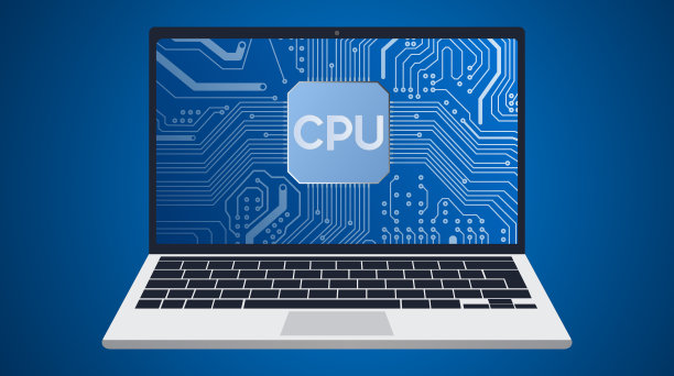 电脑芯片创意概念矢量插图图片下载