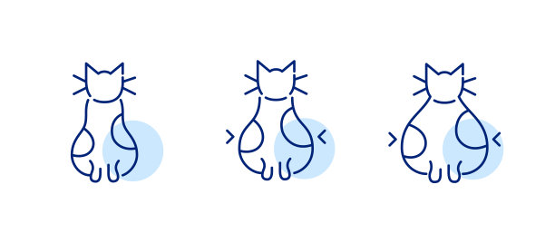 猫肥胖比例。像素完美，可编辑的笔画图标图片下载