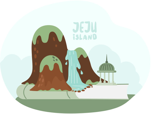 惠康以韩国济州岛的传统元素为主。济州岛景点地标图片下载