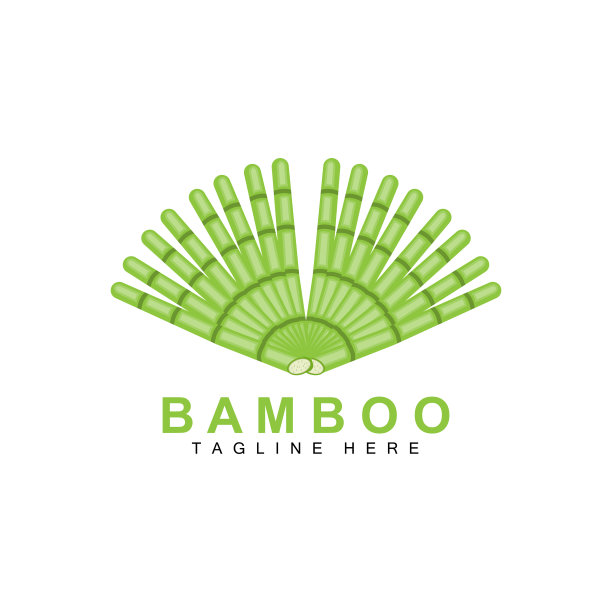 竹子标志设计，绿树矢量，熊猫食品，产品品牌模板插画图片下载
