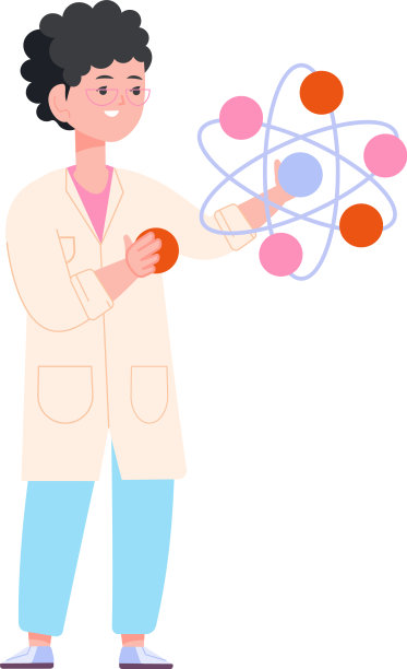 研究原子模型的孩子科学家男孩学习图片下载