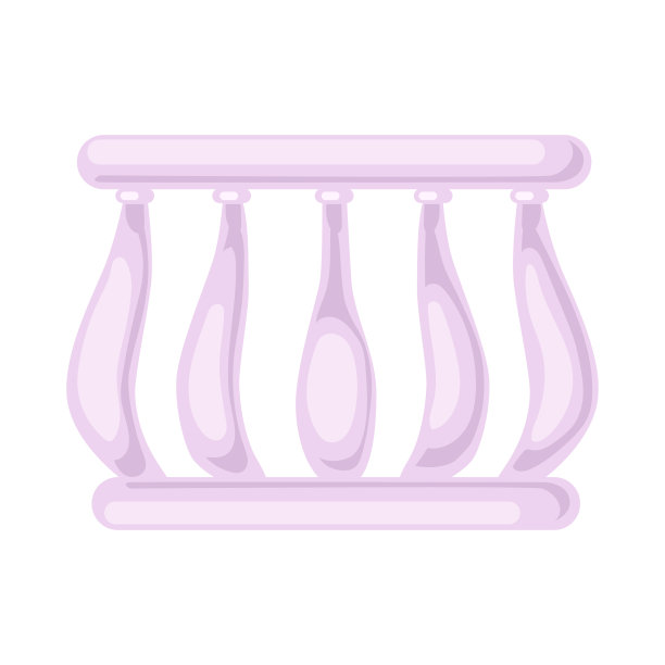 复古大理石阳台栏杆矢量插画图片下载