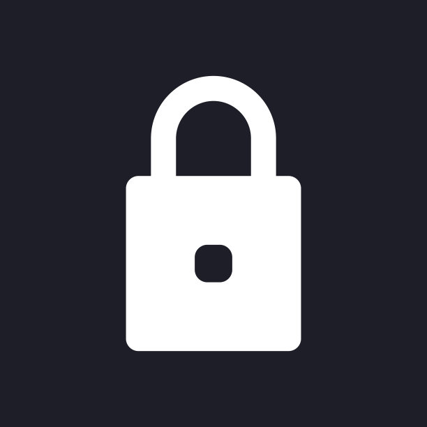 挂锁暗模式字形ui图标图片下载