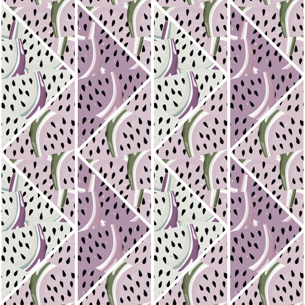 创意皮肤无穷无尽的壁纸。抽象西瓜片镶嵌无缝图案。图片下载