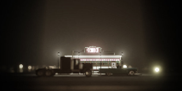 老餐馆夜景图片下载