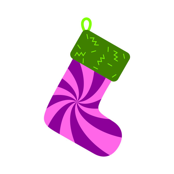 装饰明亮的袜子与时髦的皮毛图片下载