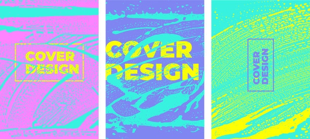 一套抽象封面设计模板。在玻璃上收集彩色液体海报图片下载