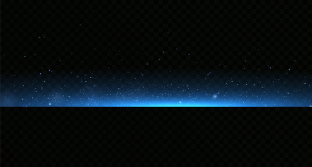 横幅的运动光效果。蓝线。蓝色背景上的速度效果。图片下载