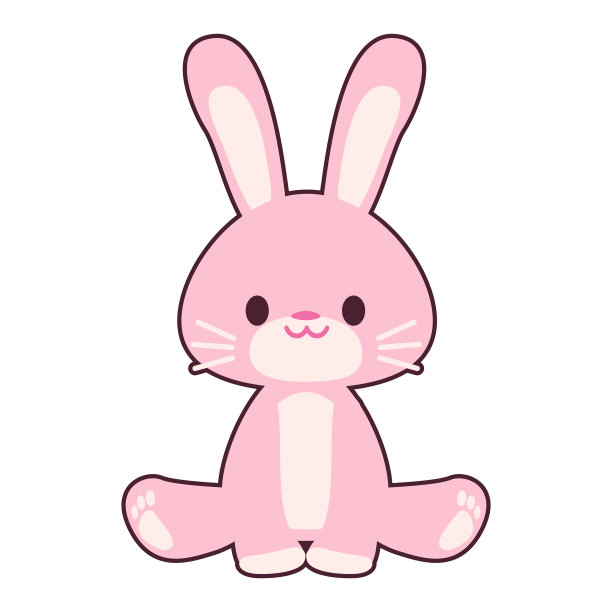 可爱的兔子坐着图片下载