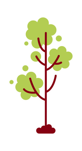 年轻的树图标。矢量图图片下载
