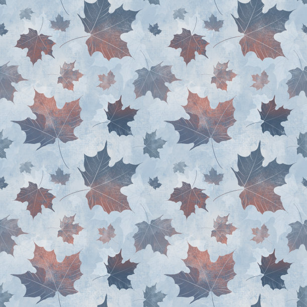 秋天的无缝图案与明亮的枫叶图片下载