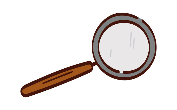 的放大镜。矢量图图片下载