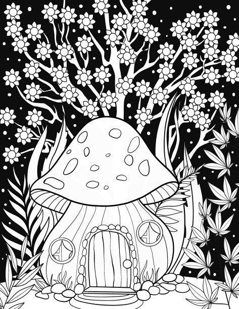 午夜仙女屋涂色书图片下载