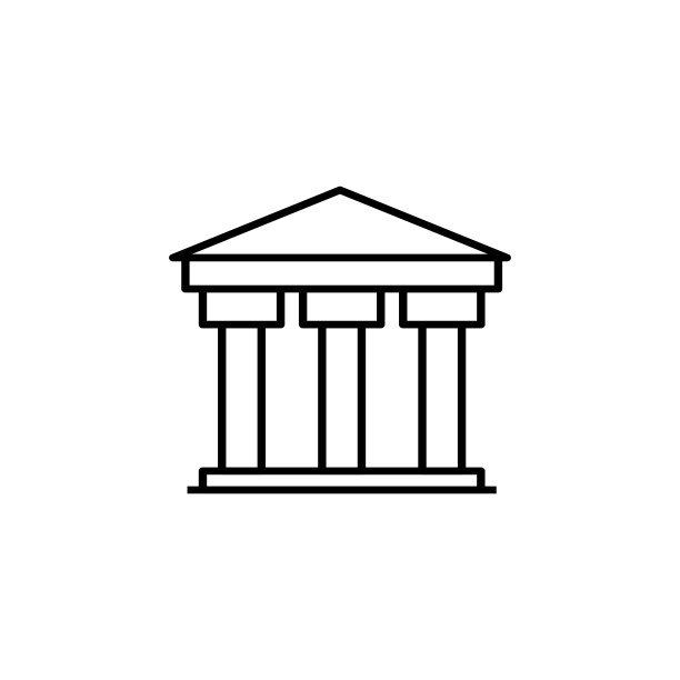 寺庙线条图标矢量设计简单图片下载