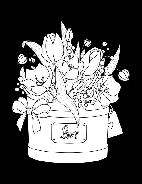 午夜爱情涂色书图片下载