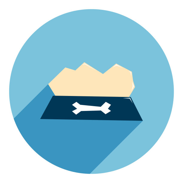 扁平图标蓝色碗狗粮图片下载