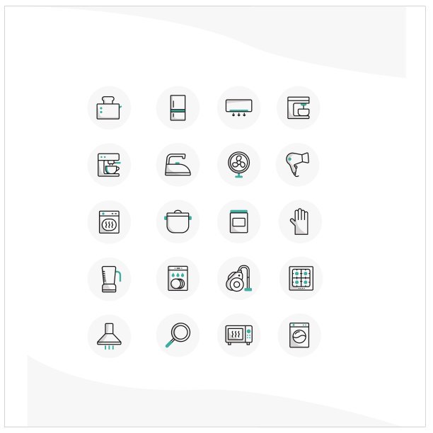 厨房和家用电器图标图片下载