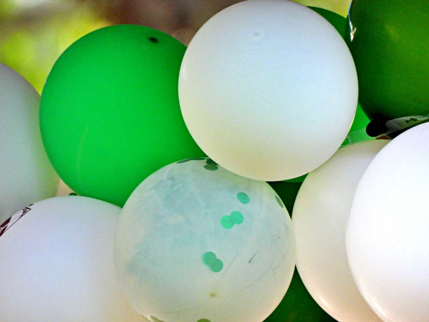 气球-抽象-白色和绿色图片下载