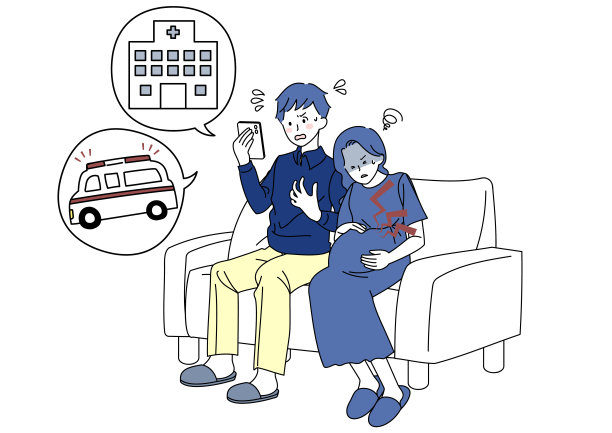 一个抱怨分娩痛苦的妻子和一个不耐烦的丈夫图片下载