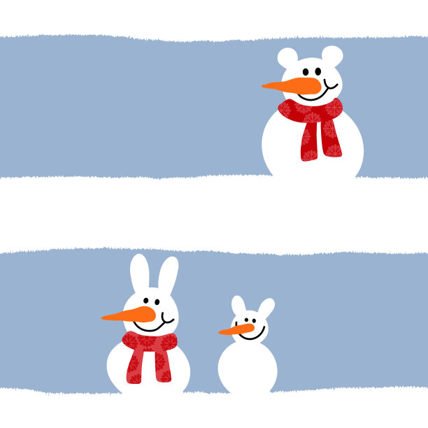 冬季印花与雪人和雪花图片下载