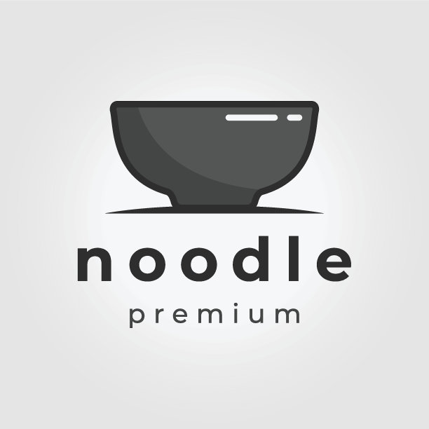 碗杯马克杯面条图标标志复古矢量插画设计图片下载