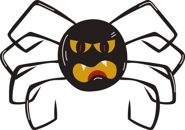 万圣节蜘蛛蜘蛛网图形插图图片下载