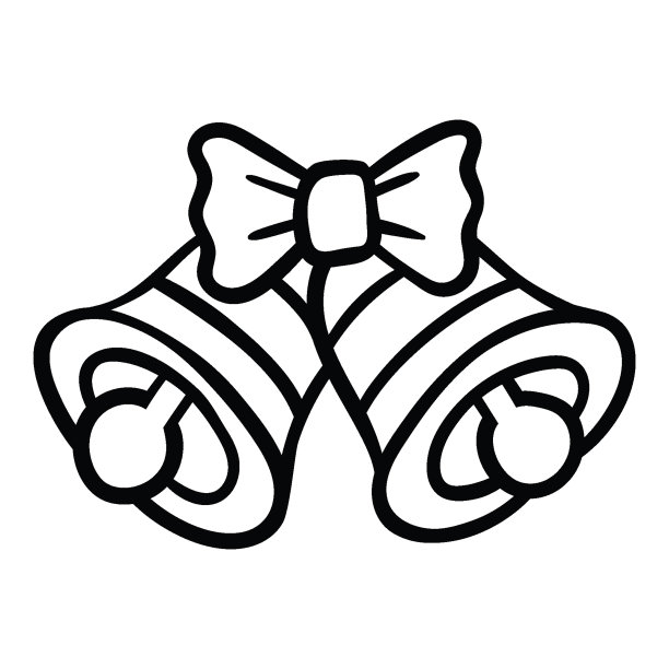 孤立的圣诞钟插图图片下载