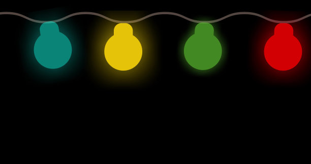 漂亮的灯泡串和闪烁的灯图片下载