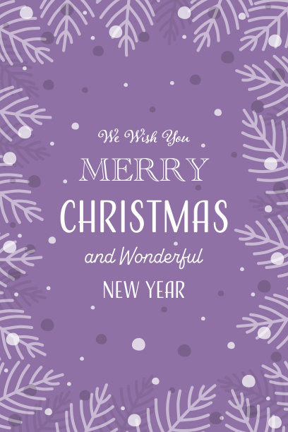 圣诞树枝。贺卡。矢量图图片下载