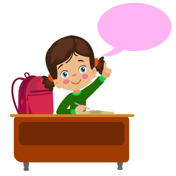 勤奋的学生在课堂上举手指图片下载