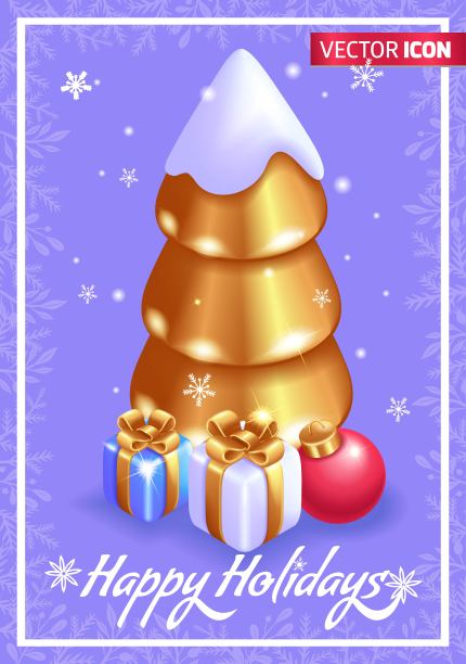 逼真的3D等距插图。圣诞海报，贺卡，网络海报，传单，节日封面。几何极简的设计。快乐图片下载