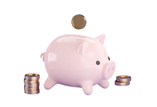 3d装满掉下来的钱的储蓄罐图片下载