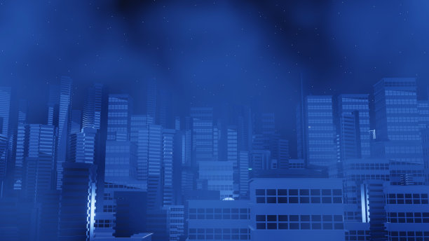 3d渲染的赛博朋克夜城景观概念。灯光在黑暗的场景中发光。晚上的生活。5g技术网络。超越世代和未来的科幻首都和建筑场景。图片下载