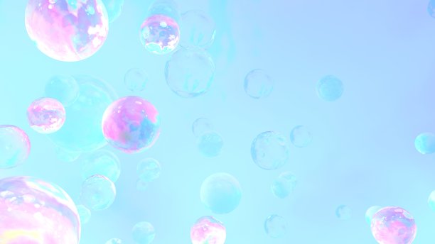 全息泡沫。3 d演示。抽象的背景。仙女壁纸。宇宙。行星。粉红色的。蓝色的。幻想。女性化。美人鱼。独角兽的颜色。图片下载