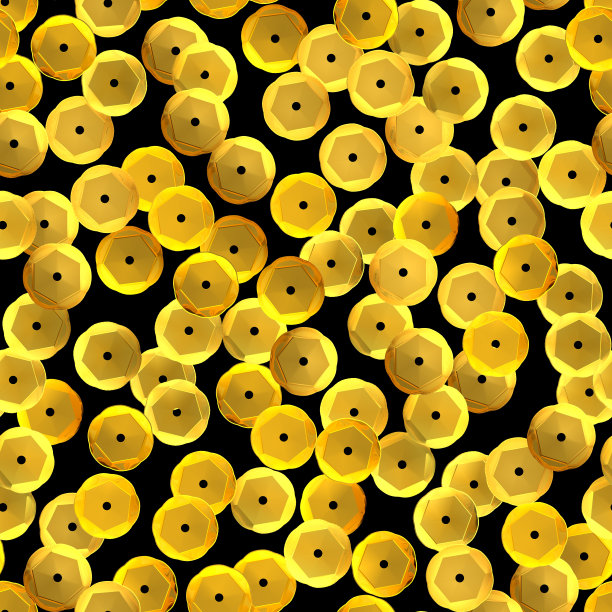 亮片的模式。无缝的插图。织物的设计。莱茵石。3 d演示。时尚刺绣。片的模式。金色的闪光。数字图像。图片下载