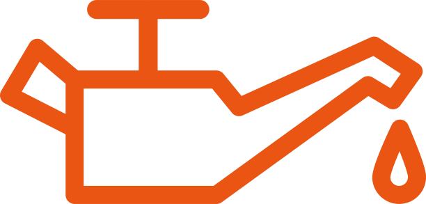 红色油灯图标和油压警告/插图材料象形图(矢量插图)图片下载