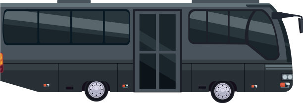 黑色公共汽车模型图片下载