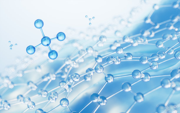 分子结构背景，生物技术概念，3d渲染。图片下载