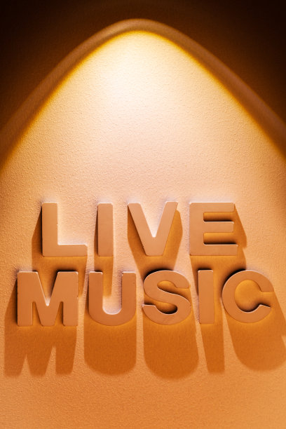 现场音乐——灯光下的文字图片下载