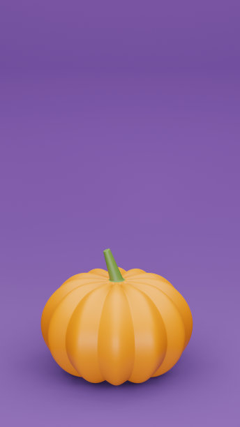 紫色背景的南瓜图片下载