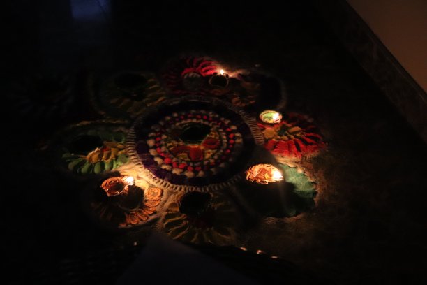 rangoli和Diya的漂亮照片图片下载